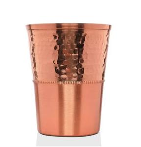 Nouvelle arrivée Décoration de table en verre et métal cuivre martelé personnalisable pour la consommation de boissons de fête - Product Image 1