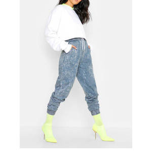 Joggers de lavado ácido con logotipo personalizado para mujer 100% algodón polar ligero de alta calidad Vintage Joggers transpirable característica Unisex - Product Image 6