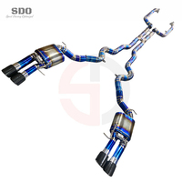Échappement arrière en titane haute performance SDO pour BMW M5 M6 F10 F06 F12 F13 4.4TT 2011-2016, silencieux de course avec embouts en fibre de carbone