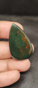 Piedra preciosa de cabujón de jaspe de sangre natural, verde y rojo, tamaño mixto de 5-8mm para la fabricación de joyas - Product Image 5