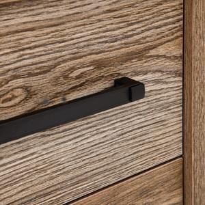 Eros 2 cajones mesita de noche gabinete teca caoba Suar madera sala de estar minimalista Simple Cabbinet 071023 - Product Image 6