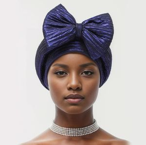 Nova Moda Europeia e Americana Perm Testa Grande Arco Africano Turbante Hat Elástico Confortável Turbante Hat - Product Image 4