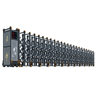 Barrière de sécurité routière rétractable en alliage d'aluminium, type accordéon, pour clôture et portail coulissant