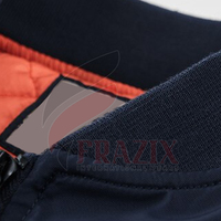 Veste bomber tactique en satin rayé à boutons sur le devant, fabrication sur mesure, fourniture d'usine