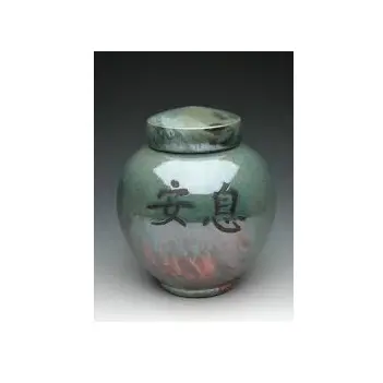Japon dil baskı anıt Urn Metal sake sake kremasyon Attractive çekici özel Logo yetişkin külleri Urn