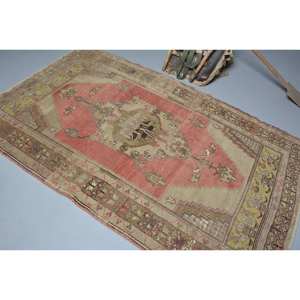 Alfombra de lana de 4,7x7,6 pies turca Vintage tradicional rojo amarillo Patchwork 10mm látex nuevo para rectángulos de área grande para pasillo nuevo - Product Image 4