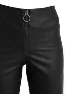 Cantidad a granel Señoras Ropa informal PU Pantalones ajustados Invierno Venta para la venta al por mayor Alta calidad Estilo de moda Mujeres PU Pantalones - Product Image 5