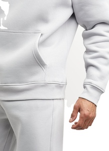 ชุดวอร์มผู้ชายแบบสั่งทำโลโก้ ชุดสองชิ้นผ้าหนา กางเกงทรงบาน พิมพ์ลายพัฟฟ์ ชุดสเวตสูททรงโอเวอร์ไซส์ - Product Image 5