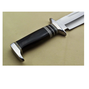 Cuchillo Bowie hecho a mano, hoja de acero inoxidable Tang completa con Funda de cuero, cuchillo de supervivencia para acampar al aire libre - Product Image 3