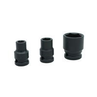 Jeu de douilles hexagonales isolées OEM personnalisables Taille 8mm à 41mm Douilles à chocs en finition chromée en matériau CR-MO pour projets de bricolage