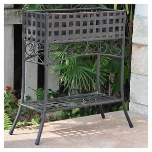 Soporte de metal para plantas, estante decorativo para jardín, soporte para maceta, estante de almacenamiento, embalaje de cartón de acero galvanizado - Product Image 5
