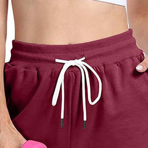 Verano de punto de algodón poliéster Casual mujeres para pantalones cortos con bolsillos correr deporte señoras atléticos trajes cómodos pantalones cortos de mujer - Product Image 3