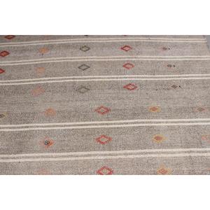 Tapis vintage 5,5x7 pieds, tapis turc, tapis à carreaux marron rouge - Product Image 4