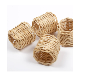 Rattan Napkin Ring Sustainable Natural Decoration Home <b>Wedding</b> Decor Napkins Ring Holder Affordable Price - Product Image 2
