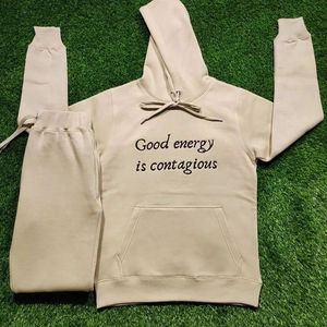 Conjunto de 2 Piezas OEM de Alta Calidad para Hombre: Sudadera con Capucha y Pantalones Acampanados Estampados de Invierno, Venta al por Mayor, Novedad, Ligeros - Product Image 1