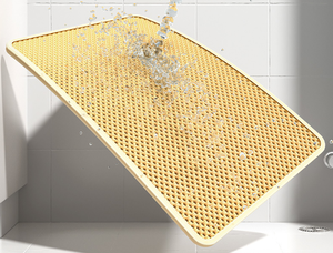 Tapis de récupération de litière pour chats et chiens en silicone double couche, imperméable, antidérapant, pliable, durable et souple - Accessoires de voyage pour voiture - Product Image 5