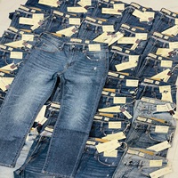 Jeans en denim délavé de qualité supérieure pour hommes, pantalon droit empilé de créateur personnalisé, vêtements hip-hop, surplus de stock, surplus