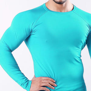 Spandex personnalisé pour hommes Performance Rash Guard manches longues séchage rapide Fitness entraînement haut moulant Gym entraînement Compression chemise - Product Image 2