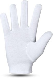 2025 Knights Templar Commandery Guantes-Algodón con Cruz Negra Bordado a máquina Guantes masónicos Servicio OEM - Product Image 5