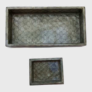 High Quality Pastel Color Mother of Pearl Bathroom <b>Tray</b> Set Handcrafted 2-Custom Size Wood MDF Direct Wholesale From Vietnam - Product Image 4