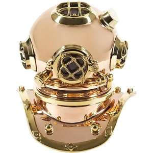 Casque de plongée antique Casque de plongée vintage de deux tonnes Casque de plongée maritime pleine grandeur de 18 pouces d'Inde - Product Image 3