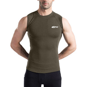 Camiseta sin mangas deportiva para hombre, chaleco para correr sin mangas de tela ligera de secado rápido que absorbe la humedad, adecuado para entrenamiento, baloncesto, gimnasio - Product Image 1