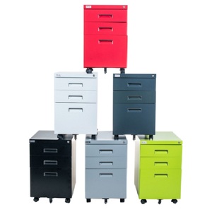 ตู้เอกสารแบบมีล้อเลื่อน PAUL Green พร้อมลิ้นชัก 3 ชั้น และระบบแขวนแฟ้ม - Product Image 2