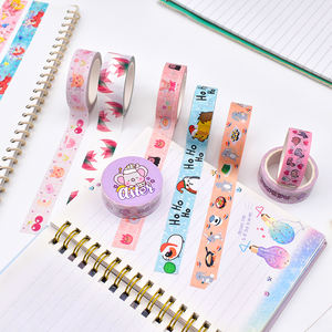 Cinta Adhesiva Decorativa Washi de Alta Calidad, Personalizada, a Todo Color, para Decorar Diarios y Álbumes de Recortes - Product Image 2