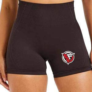 Pantalones cortos de gimnasio de cintura media para mujer, pantalones cortos de algodón de secado rápido para Yoga sin costuras, transpirables, ligeros, con cierre de cordón, pantalones cortos para correr - Product Image 1