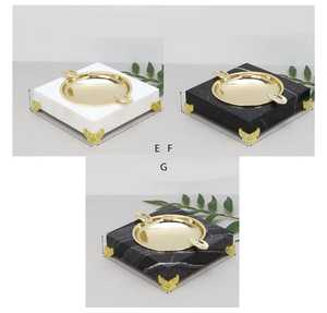 Cendrier de voiture au design classique avec logo personnalisé, sans fumée, en marbre, écologique et facile à nettoyer pour la maison, la voiture, l'hôtel - Product Image 6