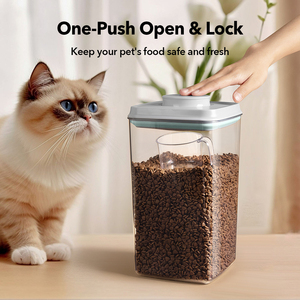 Conteneur de stockage de nourriture pour chien et chat Ankou en plastique moulé par injection, 4L, <span class=keywords><strong>hermétique</strong></span>, sans BPA, écologique, empilable, anti-fuite, classique - Product Image 3