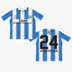 เสื้อผ้าลำลองผู้ชายสไตล์สปอร์ต ขายดี ดีไซน์ใหม่ รับทำโลโก้ สีพื้น ผ้าถักระบายอากาศ แขนสั้น - Product Image 1