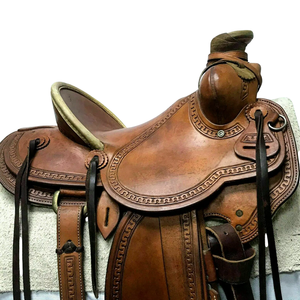 Ensemble de selles de cheval en cuir véritable de qualité supérieure pour l'endurance occidentale et les courses anglaises Essentials d'équitation - Product Image 5