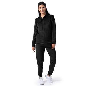 Survêtement en coton personnalisé de haute qualité pour femmes, sweat à capuche zippé imprimé et bas de jogging avec ensemble de vêtements deux pièces de style décontracté - Product Image 1
