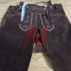 กางเกงบาวาเรียนหนังแท้คุณภาพสูงสำหรับผู้ชาย ขายส่ง รับทำโลโก้ตามสั่ง ขายดี - Product Image 2