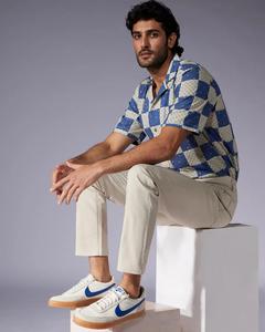 Moda ligera 100% algodón estampado media manga cuello cubano camisa de hombre transpirable secado rápido ecológico de moda - Product Image 4