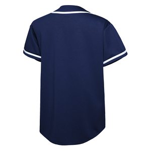 เสื้อเบสบอลโพลีเอสเตอร์ 100% สำหรับผู้ใหญ่ เสื้อเจอร์ซีย์สีพื้นแบบกำหนดเองสำหรับทีมกีฬา ราคาสมเหตุสมผล - Product Image 4