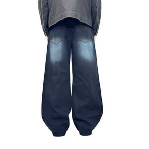 Jeans larges en denim streetwear pour homme, surdimensionnés, de haute qualité, délavés à la pierre, pour l'hiver - Product Image 6