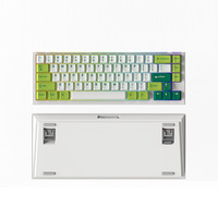 Produsen kami sendiri produk baru tahan lama Mini RGB mekanik diprogram Wireless Gaming Keyboard