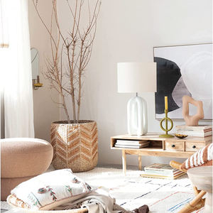 ตะกร้าใส่เสื้อผ้าจากหญ้าทะเลสานงานฝีมือแบบอเนกประสงค์สำหรับห้องนั่งเล่นห้องน้ำห้องนอนในเวียดนาม - Product Image 4