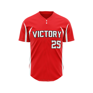 OEM Conception personnalisée Séchage rapide Respirant Tackle Tissu Sergé Sublimé Imprimé 2-Bouton Maillots de Baseball Plus Size Option - Product Image 1