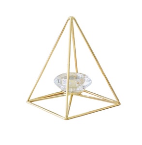 Soporte de vela votiva de Metal chapado en oro de alta calidad, diseño elegante para decoración del hogar de Año Nuevo, precio competitivo para Navidad - Product Image 3