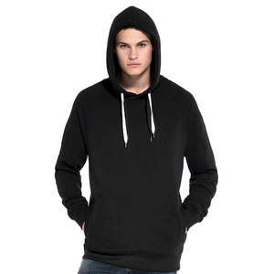 Sweat à capuche décontracté pour homme, coupe ample, col rond, en molleton de coton de haute qualité, écologique, coupe-vent, avec impression sérigraphique et logo personnalisé, couleur unie, OEM - Product Image 3