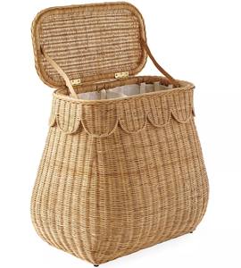 Panier double en rotin artisanal, panier de rangement en rotin spacieux pour l'organisation des objets - Product Image 2