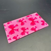 Высококачественные акриловые магнитные палетки для наращивания ресниц Love Pink Bow Lash Tiles с индивидуальной этикеткой