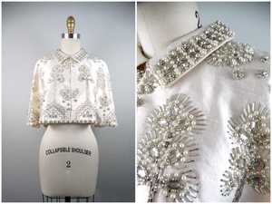 ชุดเดรสมีผ้าคลุมประดับด้วยลูกปัดสำหรับผู้หญิงชุดเดรสสำหรับงานปาร์ตี้ค็อกเทลคลับพรอมขนาดพิเศษประดับด้วยเลื่อมประดับด้วยลูกปัดไข่มุกโพลีเอสเตอร์ - Product Image 5