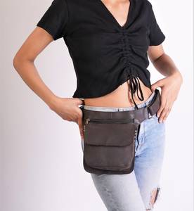 Vente en gros de nouveau sac banane en cuir avec logo personnalisé de style vintage imperméable pour les Leisure-LWB-0153 en plein air - Product Image 4