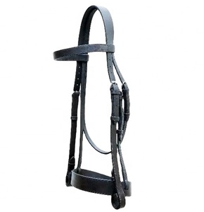 Top Trendy logotipo personalizado brida de cuero genuino estilo ecuestre occidental cómodo duradero carreras de caballos equitación venta India - Product Image 1