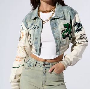 Veste universitaire pour femmes de haute qualité à la mode personnalisée tricotée en nylon brodé de chenille réversible écologique imprimé - Product Image 5