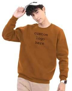 Sudadera bordada personalizada para hombre, ropa de calle, cuello redondo, peso pesado, sudadera lisa de alta calidad para hombre - Product Image 5